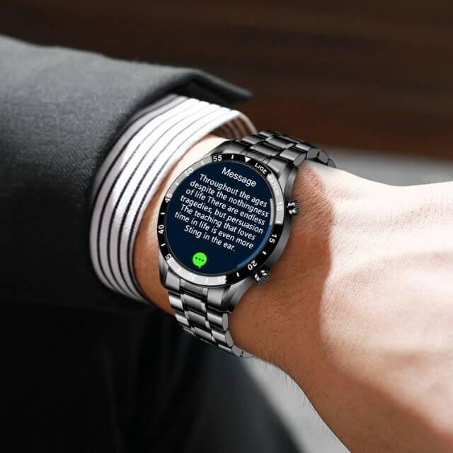 Relógio Inteligente Smartwatch de Luxo Masculino Aço - LIGE Luxury