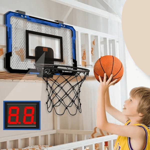 Cesta de Basquete Infantil Portátil com Contador em LED