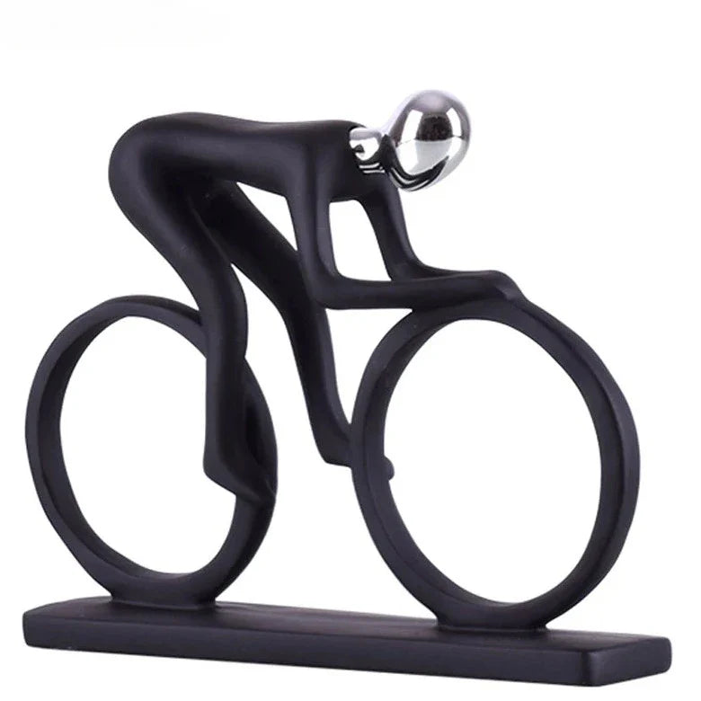 Estátua de Ciclista Abstrata Moderna de Resina