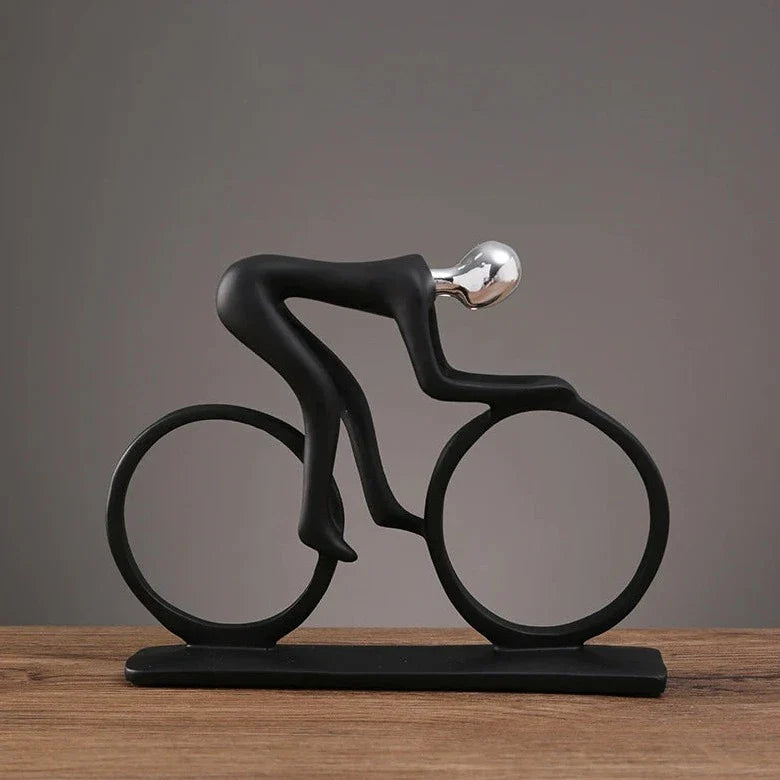 Estátua de Ciclista Abstrata Moderna de Resina
